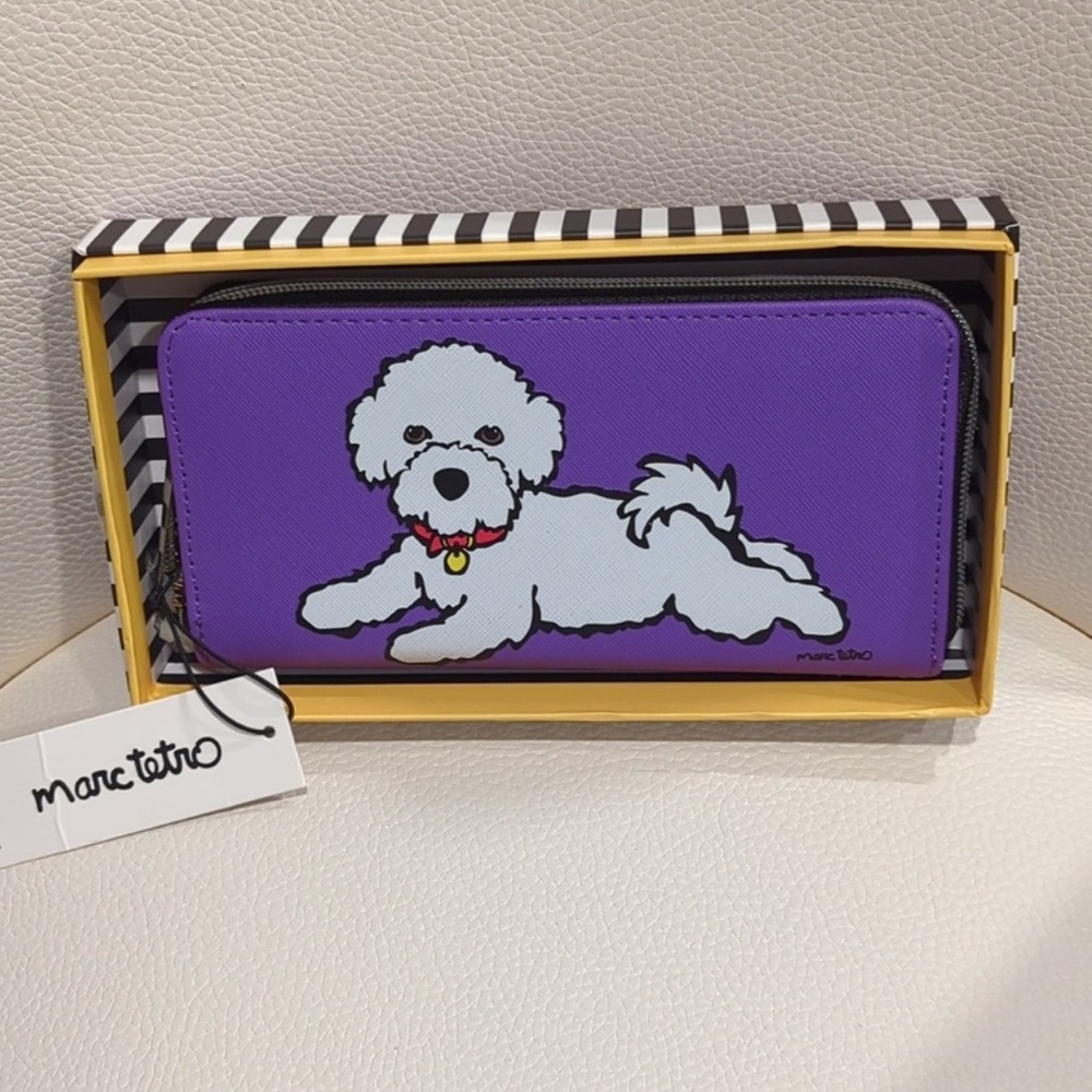 Mark Tetro Purple white poddle long Wallet